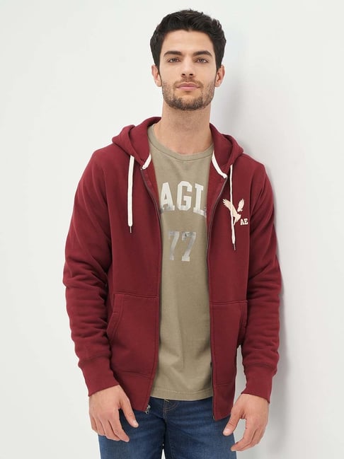 American eagle cheap maroon hoodie