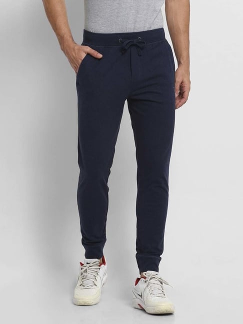 Buy Cotton Regular Fit Track Pants For Mens - Navy