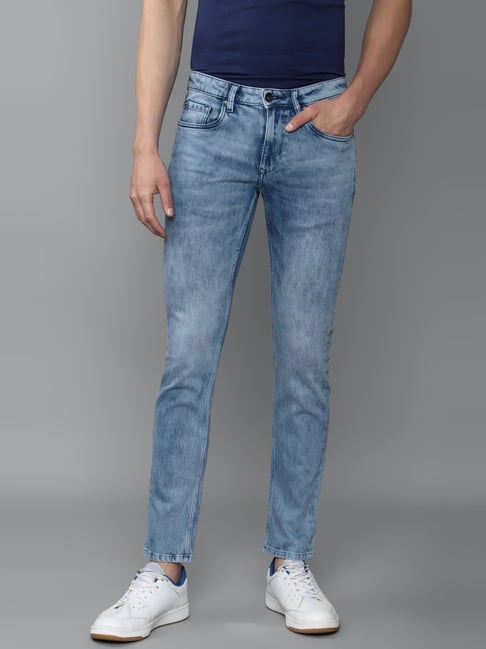 Buy Louis Philippe Jeans Blue Cotton Regular Fit Jeans for Mens