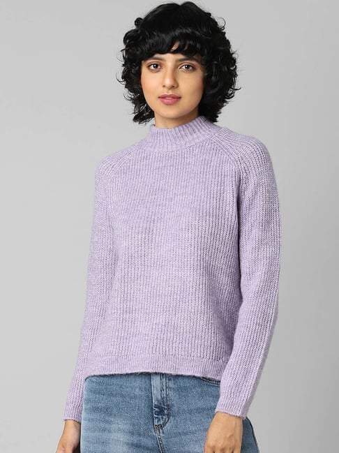 Only Purple Round Neck Pullover-picture-42