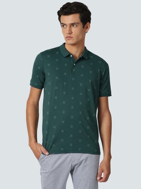 Buy Louis Philippe Green Cotton Slim Fit Embroidered Polo T-Shirts for Mens  Online @ Tata CLiQ