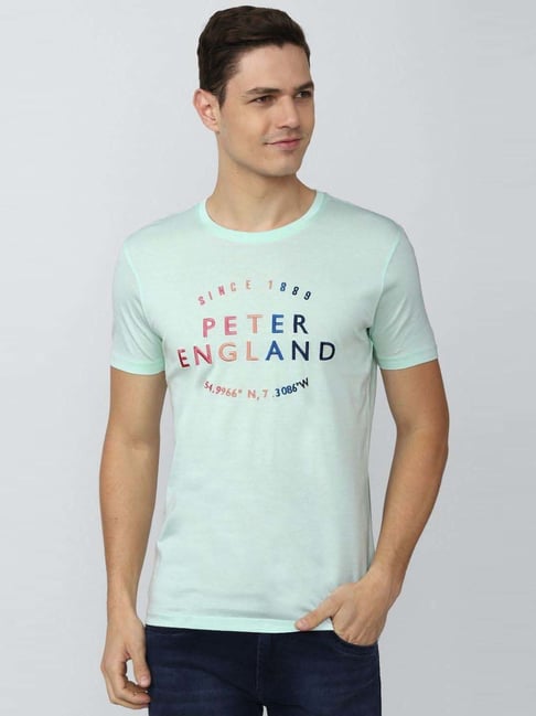Buy Louis Philippe Green Cotton Slim Fit T-Shirts for Mens Online @ Tata  CLiQ