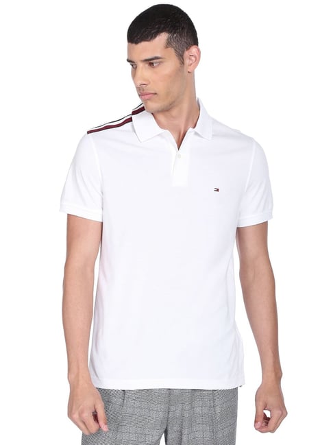 Tommy Hilfiger White Regular Fit Polo T-Shirt