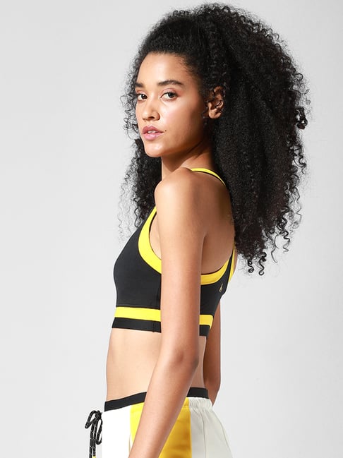 Only Black Scoop Neck Sports Bra