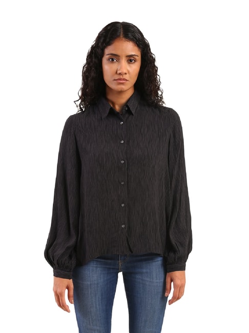 Levi's Black Viscose Printed Shirt Price in India
