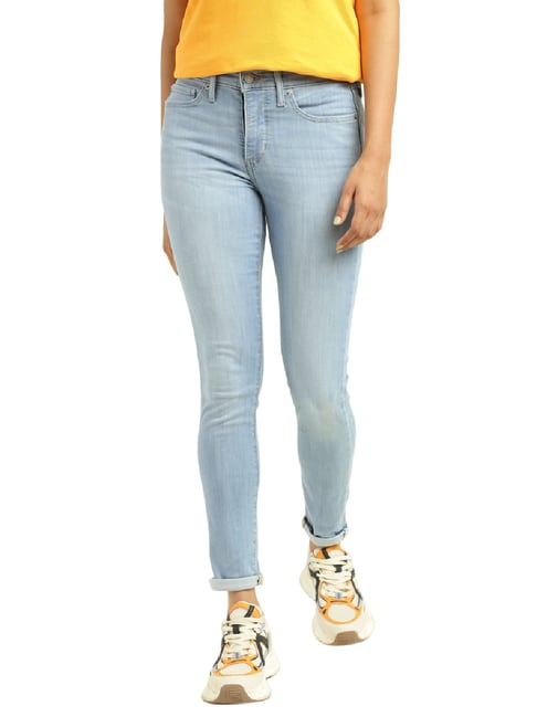 Levi's 710 Light Grey Super Skinny Jeans - Main Image