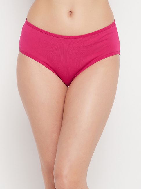 Clovia Pink Cotton Hipster Panty Price in India