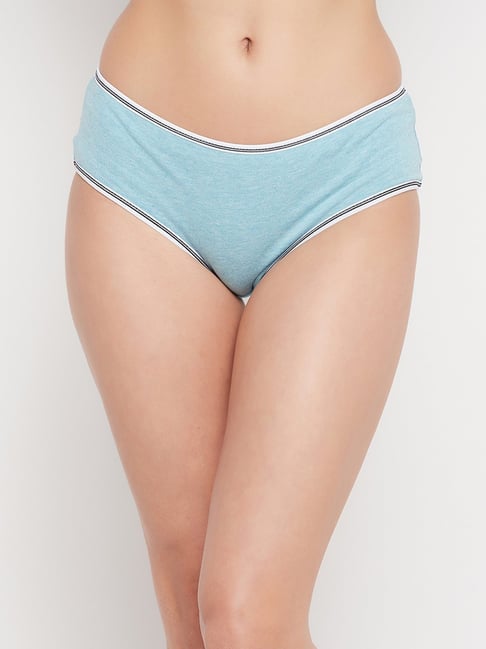 Clovia Blue Cotton Hipster Panty Price in India