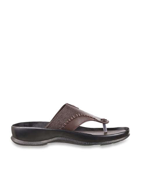 mochi dark brown thong sandals