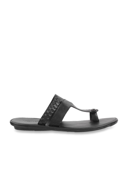 Metro Men's Black Toe Ring Sandals