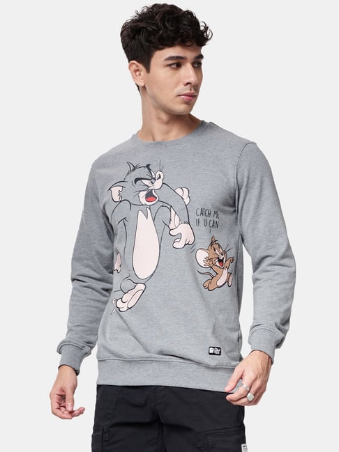 The Souled Store Grey Full Sleeves Round Neck Sweatshirt-picture-46