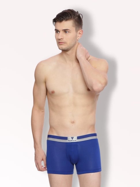 van heusen Vh Innerwear Blue Cotton Regular Fit Trunks-picture-43