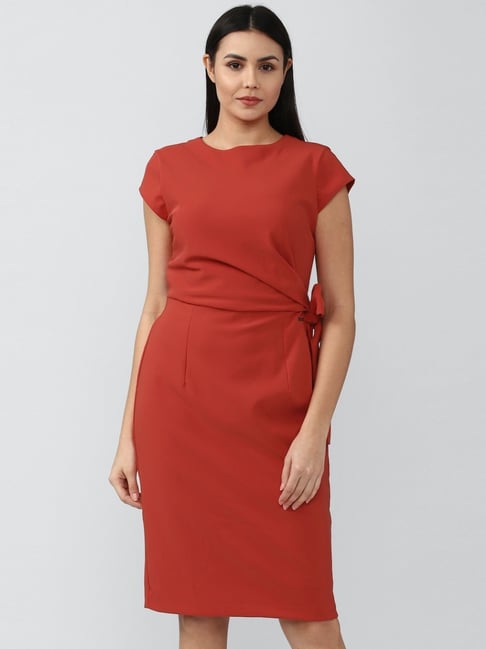 Van Heusen Red Shift Dress Price in India
