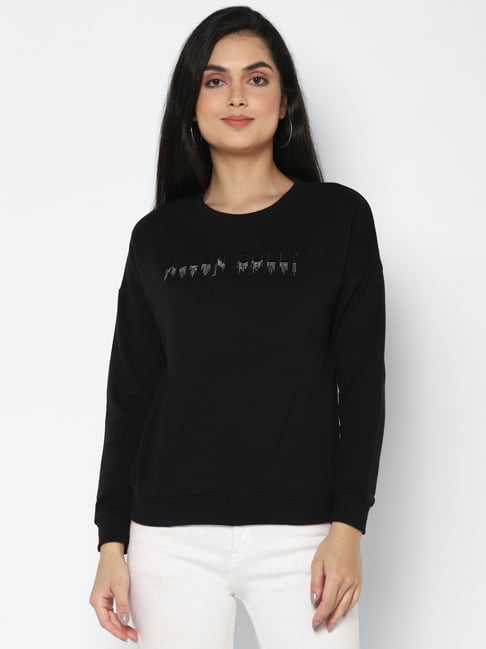 Allen solly black sweatshirt best sale