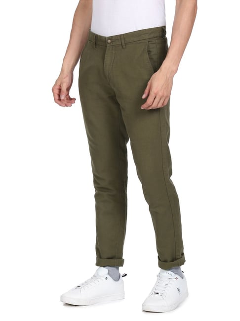Buy U.S. Polo Assn. Flat Front Solid Casual Trousers - NNNOW.com