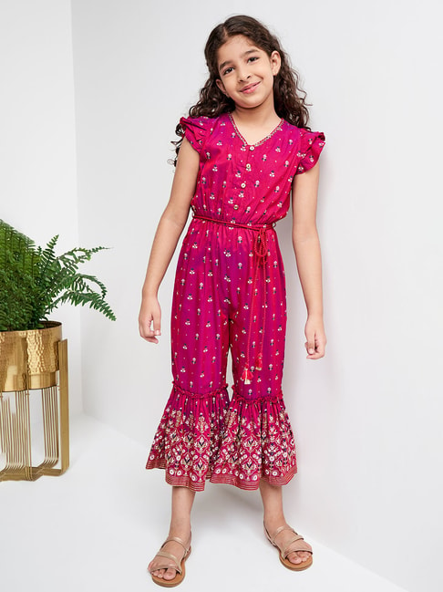 Get Global Desi Brand Printed Jumpsuit At Online at Rs.1319/Piece in surat  offer by Global Desi