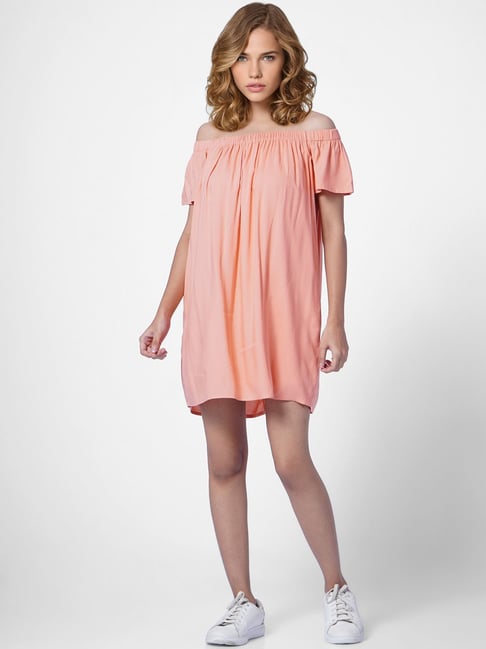 Only Coral Regular Fit Shift Dress Price in India