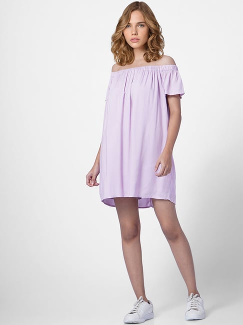 Only Purple Regular Fit Shift Dress Price in India