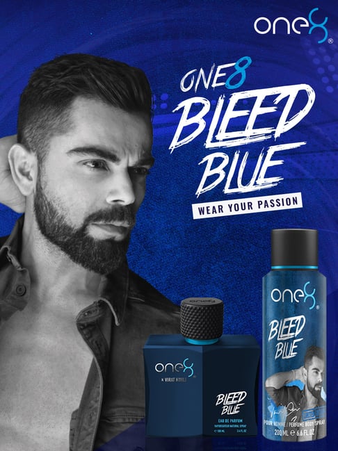 One8 By Virat Kohli Bleed Blue Eau De Parfum and Deo Pack Of