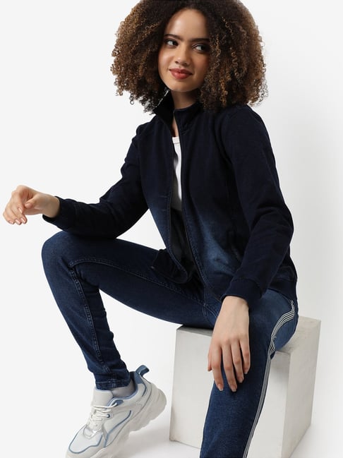 Izzue band-collar Denim Jacket - Farfetch