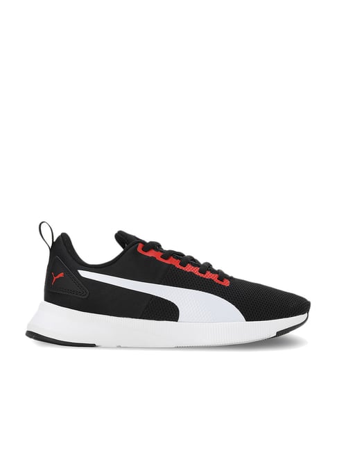 Puma Kids Flyer Jr Black & White Running Shoes