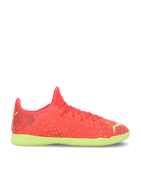 Puma Kids FUTURE Z 4.4 IT Jr Fiery Coral & Green Football Shoes