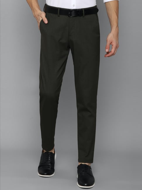 Allen Solly Brown Slim Fit Trousers