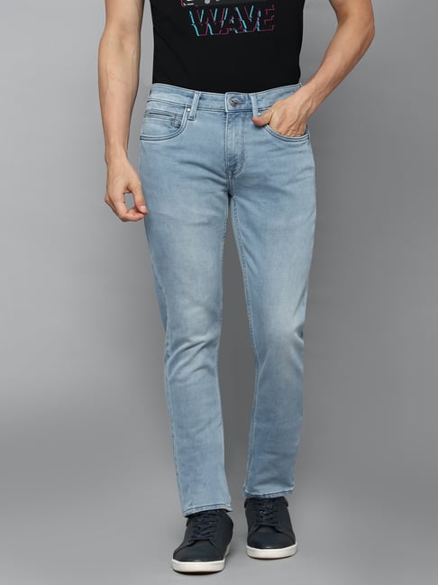 Louis Philippe Jeans Light Blue Slim Fit Lightly Washed Jeans-image-16