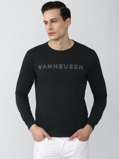 Van Heusen Black Round Neck Sweatshirt-picture-18