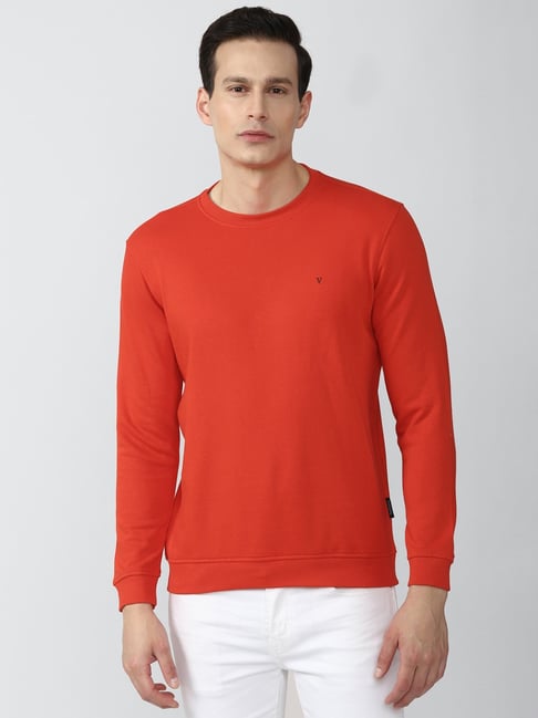 Orange crew cheap neck sweatshirt