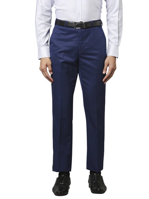 Buy AND Blue Straight Fit Pants for Women Online @ Tata CLiQ