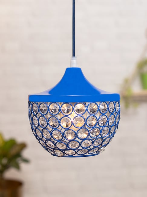 Homesake Blue Crystal Pendant Ceiling Light