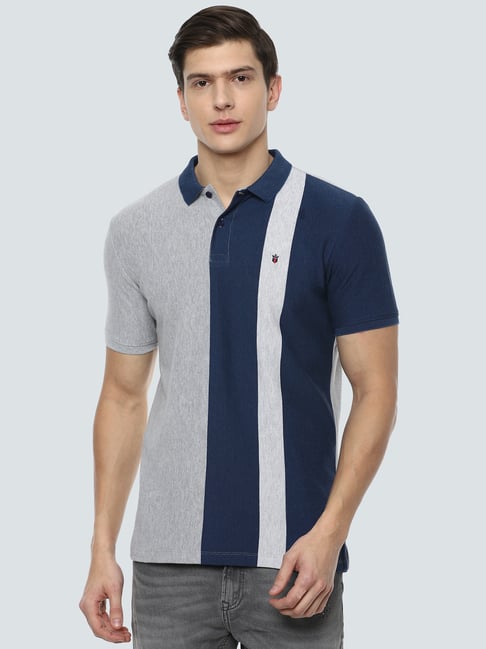 Louis Philippe Polo T-Shirts, Louis Philippe Navy T-shirt for Men