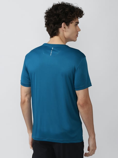 Van Heusen Blue Crew T-Shirt-Van Heusen-Clothing-TATA CLIQ