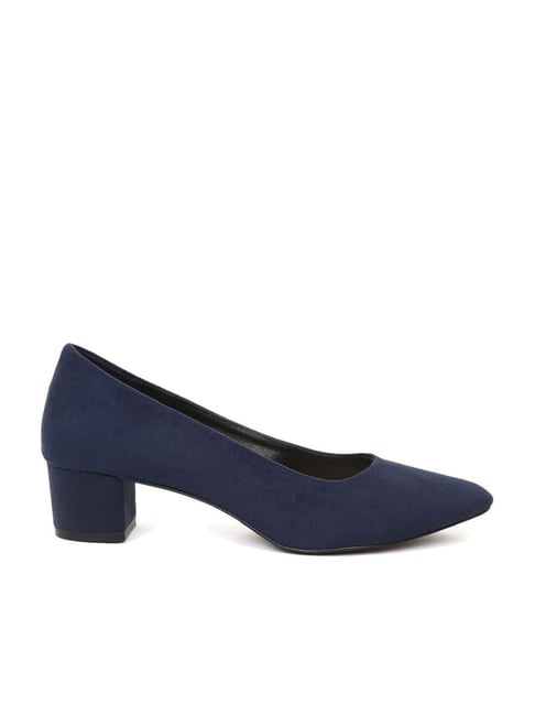 Flat N Heels Women's Blue Casual Pumps