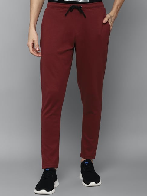 Allen Solly Maroon Regular Fit Trackpants-picture-13