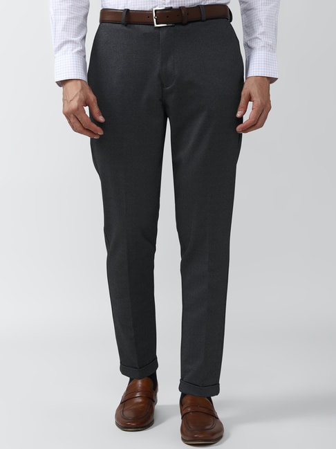 Buy Men Grey Solid Super Slim Fit Formal Trousers Online  742255  Peter  England
