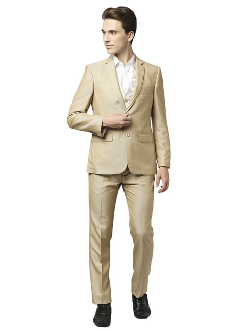 Yellow Men Suits Wedding Groom Formal Party Wear 2 Pieces Slim Fit Prom  Blazer | eBay