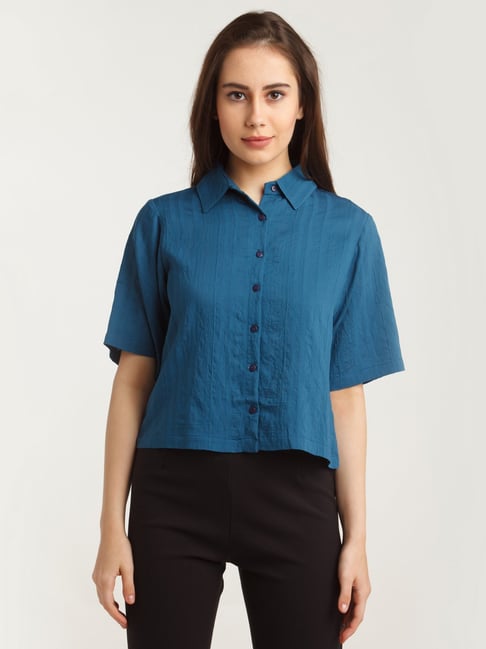 Zink London Blue Shirt Price in India
