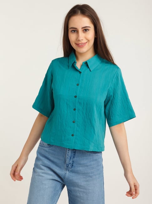 Zink London Teal Shirt Price in India