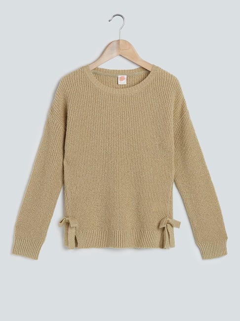 Buy Y&F Kids by Westside Gold Sweater for Online Tata CLiQ