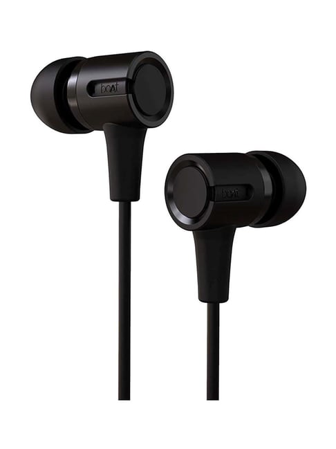 boAt Bassheads 102 in Ear Wired Earphones with Mic(Charcoal Black)