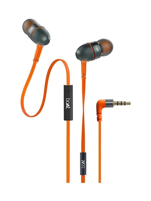 boAt Bassheads 225 in Ear Wired Earphones with Mic(Molten Orange)