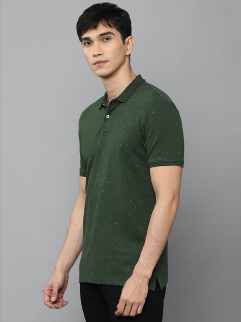 Buy Louis Philippe Green Cotton Slim Fit Embroidered Polo T-Shirts for Mens  Online @ Tata CLiQ