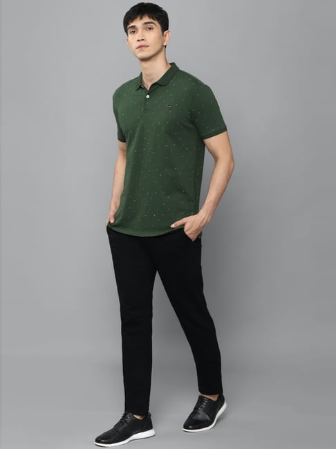 Buy Louis Philippe Green Cotton Slim Fit Embroidered Polo T-Shirts for Mens  Online @ Tata CLiQ