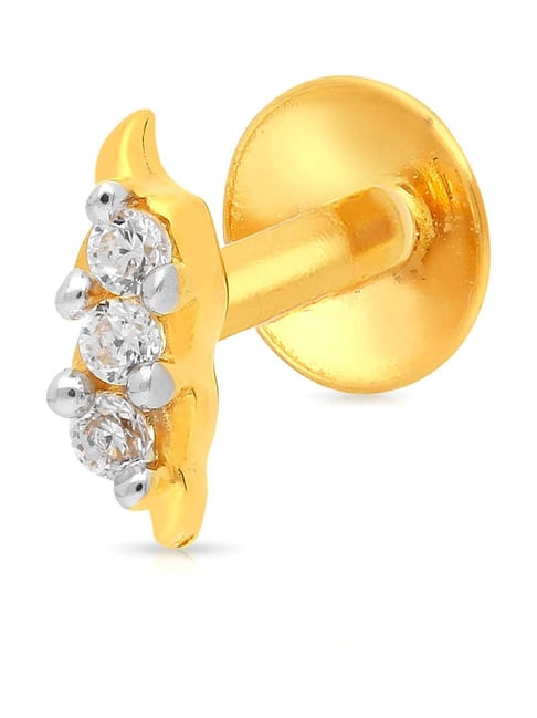 Buy Malabar Gold & Diamonds 22 KT (916) purity Yellow Gold Malabar Gold  Nosepin NPDSDZ002_Y for Women at Amazon.in