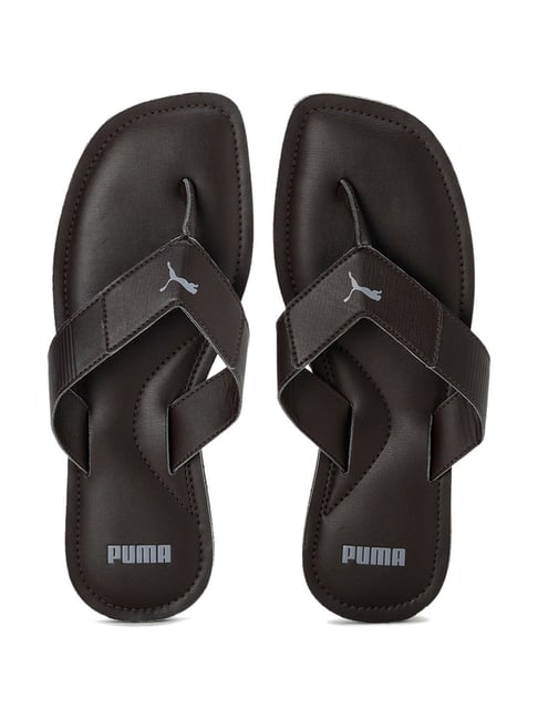 Puma brown cheap flip flops