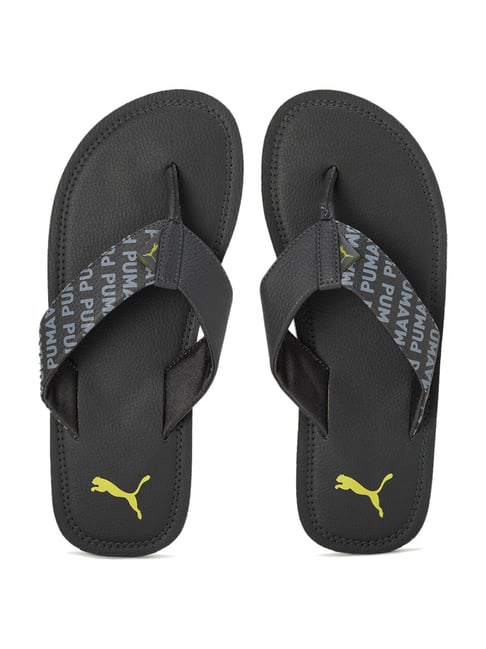 Puma Men's Linking Grey Flip Flops