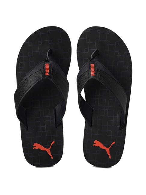 Puma black flip flops new arrivals