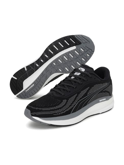 Buy Puma Men's Magnify Nitro Knit Black Running Shoes for Men at Best